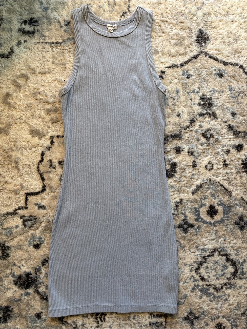 Light Blue Garage Ribbed Bodycon Dress